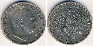 1 Thaler 普魯士王國 (1701 - 1918) 銀 威廉一世 (德国)