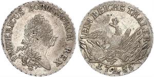 1 Thaler 普魯士王國 (1701 - 1918) 銀 腓特烈二世 (普鲁士) (1712 – 1786)