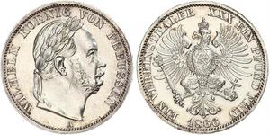 1 Thaler 普魯士王國 (1701 - 1918) 銀 威廉一世 (德国)