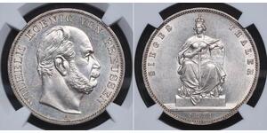 1 Thaler 普魯士王國 (1701 - 1918) 銀 威廉一世 (德国)
