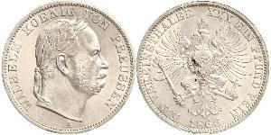 1 Thaler 普魯士王國 (1701 - 1918) 銀 威廉一世 (德国)