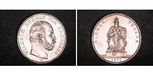 1 Thaler 普魯士王國 (1701 - 1918) 銀 威廉一世 (德国)