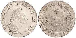 1 Thaler 普魯士王國 (1701 - 1918) 銀 腓特烈二世 (普鲁士) (1712 – 1786)