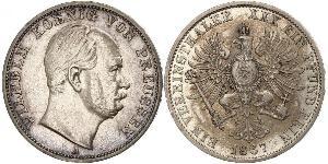 1 Thaler 普魯士王國 (1701 - 1918) 銀 威廉一世 (德国)