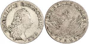 1 Thaler 普魯士王國 (1701 - 1918) 銀 腓特烈二世 (普鲁士) (1712 – 1786)