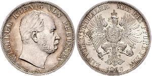 1 Thaler 普魯士王國 (1701 - 1918) 銀 威廉一世 (德国)