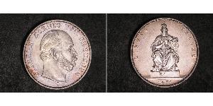 1 Thaler 普魯士王國 (1701 - 1918) 銀 威廉一世 (德国)