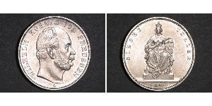 1 Thaler 普魯士王國 (1701 - 1918) 銀 威廉一世 (德国)