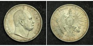 1 Thaler 普魯士王國 (1701 - 1918) 銀 威廉一世 (德国)