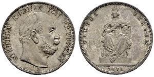 1 Thaler 普魯士王國 (1701 - 1918) 銀 威廉一世 (德国)