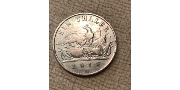 1 Thaler 普魯士王國 (1701 - 1918) 銀 腓特烈·威廉三世 (1770 -1840)