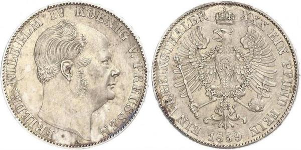 1 Thaler 普魯士王國 (1701 - 1918) 銀 腓特烈·威廉四世 (1795 - 1861)