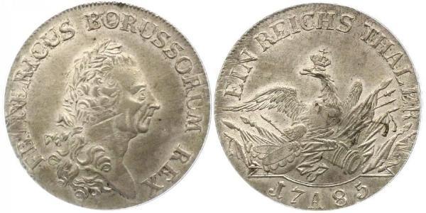 1 Thaler 普魯士王國 (1701 - 1918) 銀 腓特烈二世 (普鲁士) (1712 – 1786)