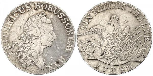 1 Thaler 普魯士王國 (1701 - 1918) 銀 腓特烈二世 (普鲁士) (1712 – 1786)