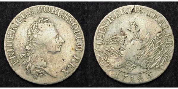1 Thaler 普魯士王國 (1701 - 1918) 銀 腓特烈二世 (普鲁士) (1712 – 1786)