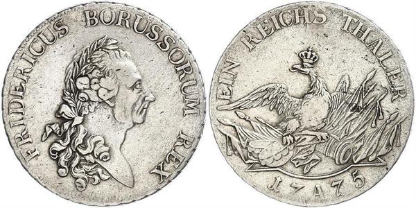 1 Thaler 普魯士王國 (1701 - 1918) 銀 腓特烈二世 (普鲁士) (1712 – 1786)