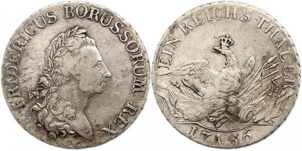 1 Thaler 普魯士王國 (1701 - 1918) 銀 腓特烈二世 (普鲁士) (1712 – 1786)