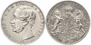 1 Thaler 汉诺威王国 (1814 - 1866) 銀 格奥尔格五世 (汉诺威) (1819 - 1878)