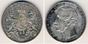 1 Thaler 汉诺威王国 (1814 - 1866) 銀 格奥尔格五世 (汉诺威) (1819 - 1878)