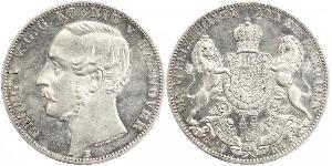 1 Thaler 汉诺威王国 (1814 - 1866) 銀 格奥尔格五世 (汉诺威) (1819 - 1878)