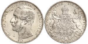 1 Thaler 汉诺威王国 (1814 - 1866) 銀 格奥尔格五世 (汉诺威) (1819 - 1878)