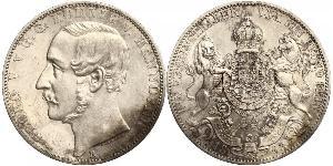 1 Thaler 汉诺威王国 (1814 - 1866) 銀 格奥尔格五世 (汉诺威) (1819 - 1878)