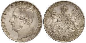 1 Thaler 汉诺威王国 (1814 - 1866) 銀 格奥尔格五世 (汉诺威) (1819 - 1878)