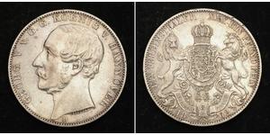 1 Thaler 汉诺威王国 (1814 - 1866) 銀 格奥尔格五世 (汉诺威) (1819 - 1878)