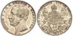 1 Thaler 汉诺威王国 (1814 - 1866) 銀 格奥尔格五世 (汉诺威) (1819 - 1878)