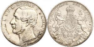 1 Thaler 汉诺威王国 (1814 - 1866) 銀 格奥尔格五世 (汉诺威) (1819 - 1878)