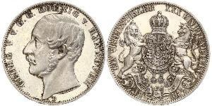 1 Thaler 汉诺威王国 (1814 - 1866) 銀 格奥尔格五世 (汉诺威) (1819 - 1878)