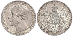 1 Thaler 汉诺威王国 (1814 - 1866) 銀 格奥尔格五世 (汉诺威) (1819 - 1878)