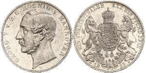 1 Thaler 汉诺威王国 (1814 - 1866) 銀 格奥尔格五世 (汉诺威) (1819 - 1878)