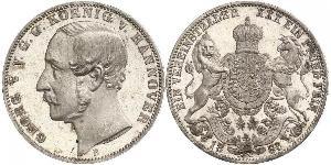 1 Thaler 汉诺威王国 (1814 - 1866) 銀 格奥尔格五世 (汉诺威) (1819 - 1878)