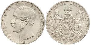 1 Thaler 汉诺威王国 (1814 - 1866) 銀 格奥尔格五世 (汉诺威) (1819 - 1878)
