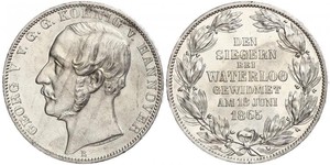 1 Thaler 汉诺威王国 (1814 - 1866) 銀 格奥尔格五世 (汉诺威) (1819 - 1878)