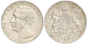 1 Thaler 汉诺威王国 (1814 - 1866) 銀 格奥尔格五世 (汉诺威) (1819 - 1878)