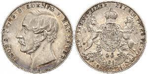 1 Thaler 汉诺威王国 (1814 - 1866) 銀 格奥尔格五世 (汉诺威) (1819 - 1878)