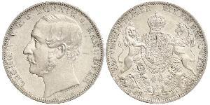 1 Thaler 汉诺威王国 (1814 - 1866) 銀 格奥尔格五世 (汉诺威) (1819 - 1878)