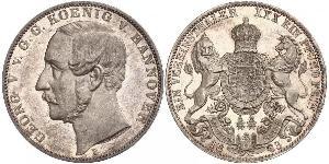 1 Thaler 汉诺威王国 (1814 - 1866) 銀 格奥尔格五世 (汉诺威) (1819 - 1878)