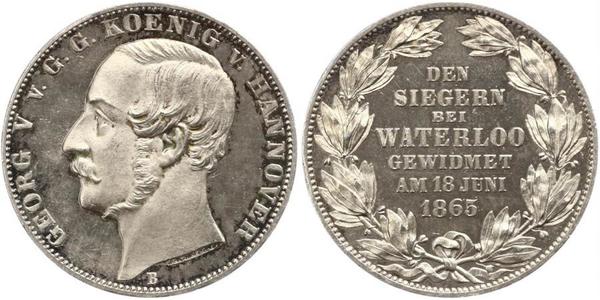 1 Thaler 汉诺威王国 (1814 - 1866) 銀 格奥尔格五世 (汉诺威) (1819 - 1878)