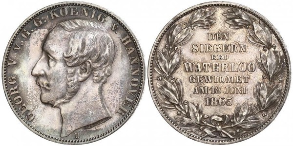 1 Thaler 汉诺威王国 (1814 - 1866) 銀 格奥尔格五世 (汉诺威) (1819 - 1878)
