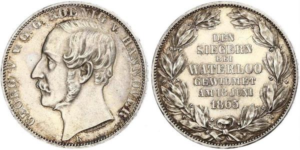 1 Thaler 汉诺威王国 (1814 - 1866) 銀 格奥尔格五世 (汉诺威) (1819 - 1878)