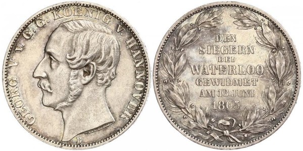 1 Thaler 汉诺威王国 (1814 - 1866) 銀 格奥尔格五世 (汉诺威) (1819 - 1878)