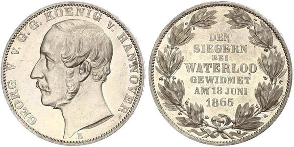 1 Thaler 汉诺威王国 (1814 - 1866) 銀 格奥尔格五世 (汉诺威) (1819 - 1878)