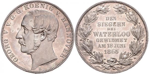 1 Thaler 汉诺威王国 (1814 - 1866) 銀 格奥尔格五世 (汉诺威) (1819 - 1878)