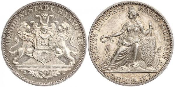 1 Thaler 汉诺瓦省 (1868 - 1946) 銀 