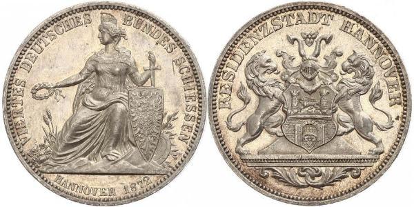 1 Thaler 汉诺瓦省 (1868 - 1946) 銀 