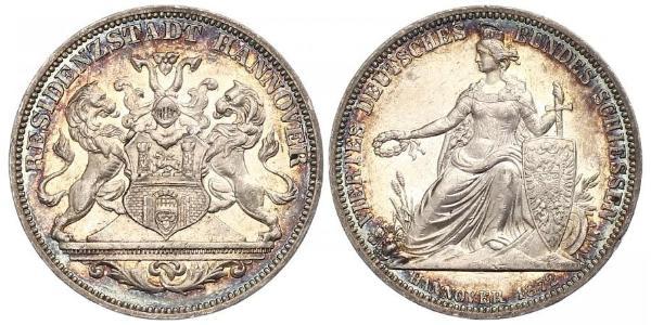 1 Thaler 汉诺瓦省 (1868 - 1946) 銀 