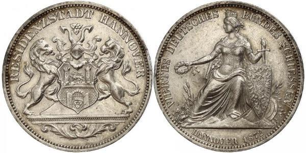 1 Thaler 汉诺瓦省 (1868 - 1946) 銀 